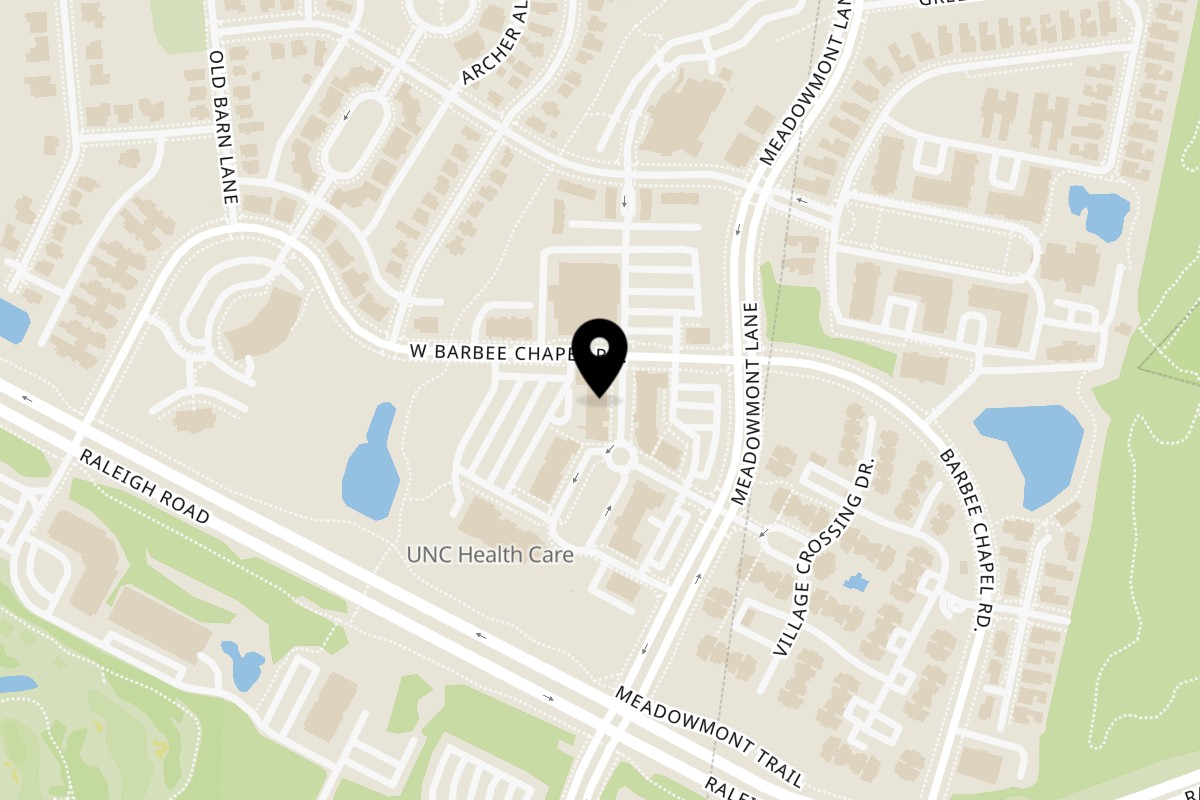 Map showing the location of Kahlovera Mexican Bar & Grill Meadowmont Village on 504 Meadowmont Village Cir in Chapel Hill
